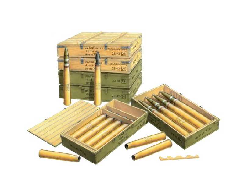 Soviet 85-mm Shells w/Ammo Boxes - image 1