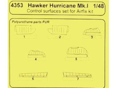 Hawker Hurricane Mk.I Control Surfaces Set - image 4