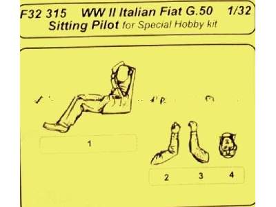 Sitting Italian Pilot Fiat G50 - image 4
