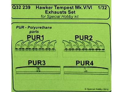 Tempest Mk.V/VI - Exhausts set for Special Hobby kit - image 4