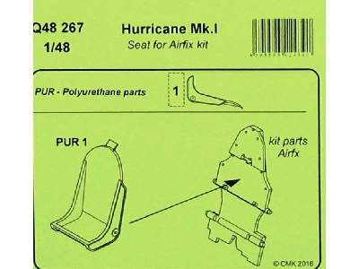 Hurricane Mk.I - 1/48 Seat for Airfix kit - image 6