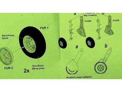 P-47D/M Thunderbolt - Wheels (Diamond Tread Pattern) set for any - image 4