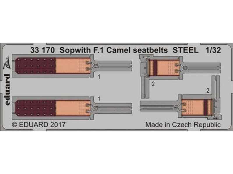 Sopwith F.1 Camel seatbelts STEEL 1/32 - Wingnut Wings - image 1