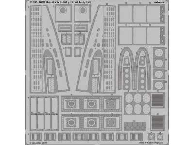 DKM U-boat VIIc U-552 pt.3 hull body 1/48 - Trumpeter - image 1