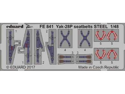 Yak-28P seatbelts STEEL 1/48 - Bobcat Models - image 1