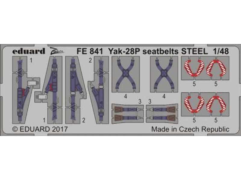 Yak-28P seatbelts STEEL 1/48 - Bobcat Models - image 1