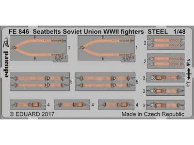 Seatbelts Soviet Union WW2 fighters STEEL 1/48 - image 1