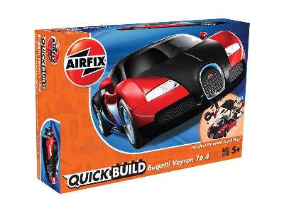 QUICK BUILD Bugatti Veyron Black & Red - image 1