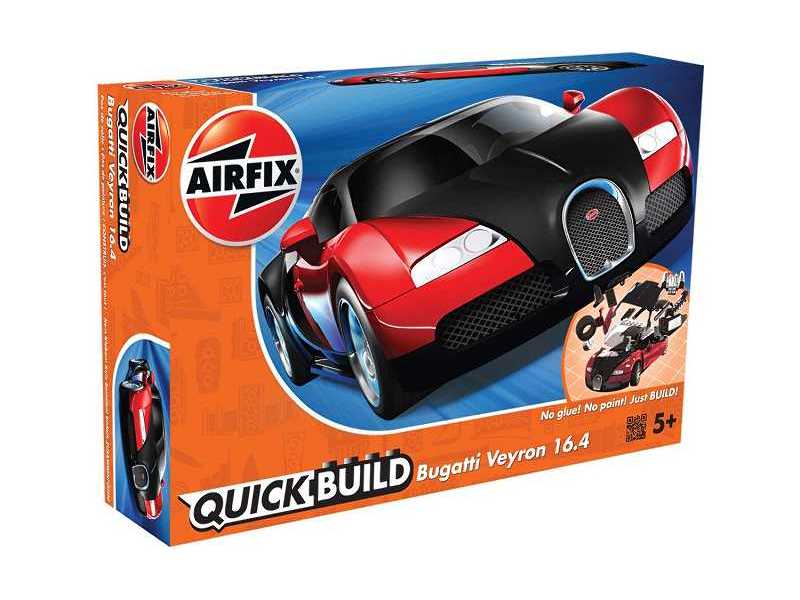 QUICK BUILD Bugatti Veyron Black & Red - image 1
