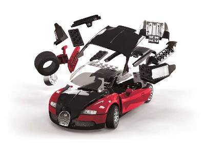 QUICK BUILD Bugatti Veyron Black & Red - image 2