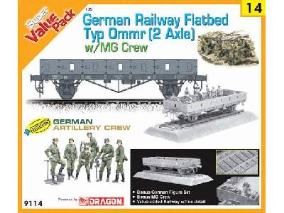 Flatbed Typ Ommr + MG42 Gun Team, Artillery Crew figures - image 1