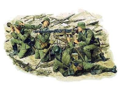 Flatbed Typ Ommr + MG42 Gun Team, Artillery Crew figures - image 3