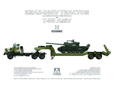 KraZ-260V Tractor w/ChMZAP-5247Gb Semi-Trailer + T-55 AMV - image 1