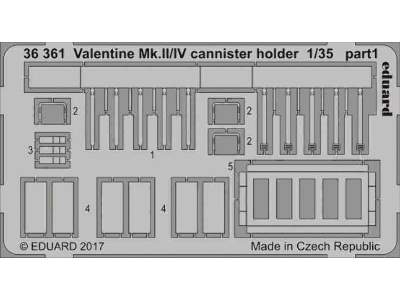 Valentine Mk. II/ IV cannister holder 1/35 - Tamiya - image 1