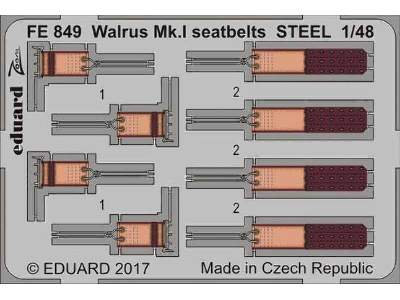 Walrus Mk. I seatbelts STEEL 1/48 - Airfix - image 1