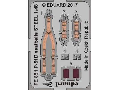 P-51D seatbelts STEEL 1/48 - Meng - image 1