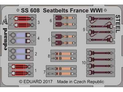 Seatbelts France WWI STEEL 1/72 - image 1