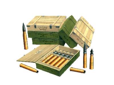 Soviet 57-mm & 76-mm Shells w/Ammo Boxes - image 1