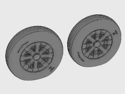 F4U Corsair/F6F Hellcat Ribbed Thread Wheels set - image 3