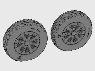 F4U Corsair/F6F Hellcat Cross Thread Wheels set - image 3