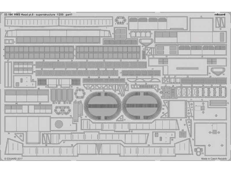 HMS Hood pt.  6 superstructure 1/200 - Trumpeter - image 1