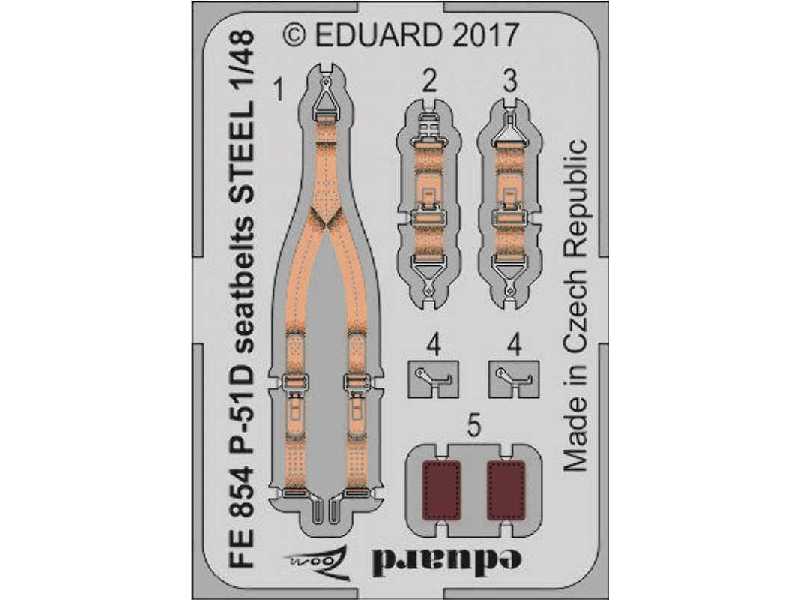 P-51D seatbelts STEEL 1/48 - Airfix - image 1