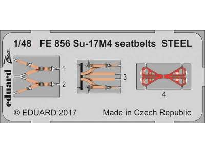 Su-17M4 seatbelts STEEL 1/48 - Hobby Boss - image 1