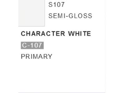 S107 Character White - (Semigloss) - image 1