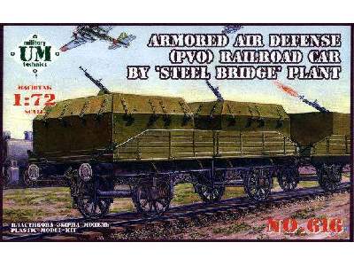 Armored Air Defense (PVO) railroad car by Steel Bridge plant - image 1
