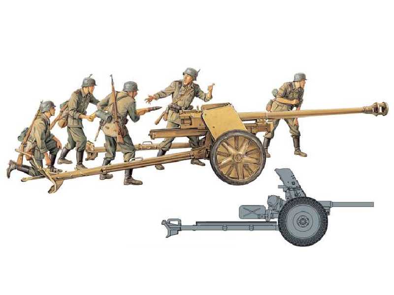 7.5cm PaK 40 w/Gun Crew + 3.7cm PaK 35/36 - image 1