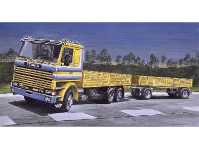 Scania 142M Flat Bed z przyczepą - image 1