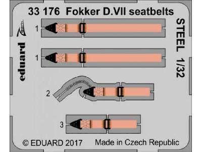 Fokker D. VII seatbelts 1/32 - Wingnut Wings - image 1