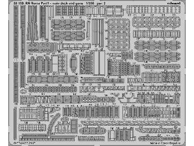 RN Roma pt.1 main deck and guns 1/350 - Trumpeter - image 2