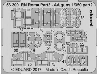 RN Roma pt.2 AA guns 1/350 - Trumpeter - image 2