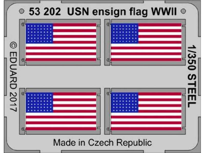 USN ensign flag WW2 STEEL 1/350 - image 1