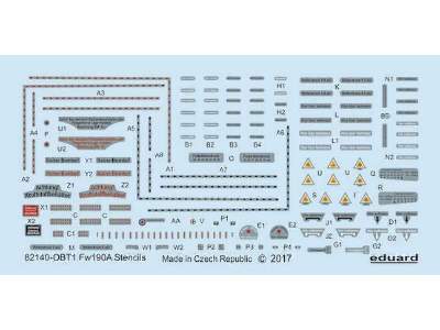 Fw 190 A stencils 1/48 - Eduard - image 1