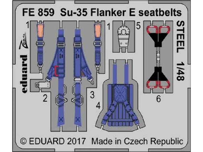 Su-35 Flanker E seatbelts STEEL 1/48 - Kitty Hawk - image 1