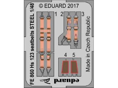 Hs 123 seatbelts STEEL 1/48 - Gaspatch Models - image 1