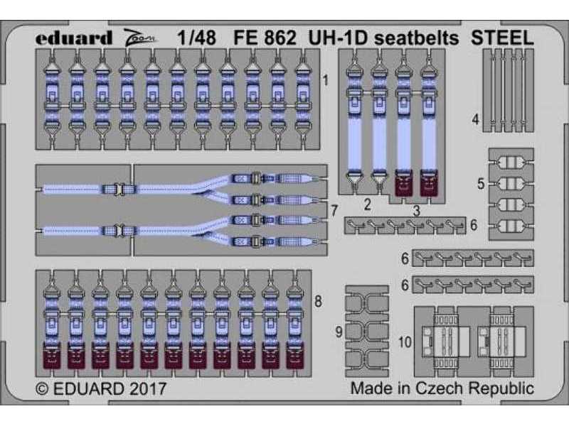 UH-1D seatbelts STEEL 1/48 - Kitty Hawk - image 1