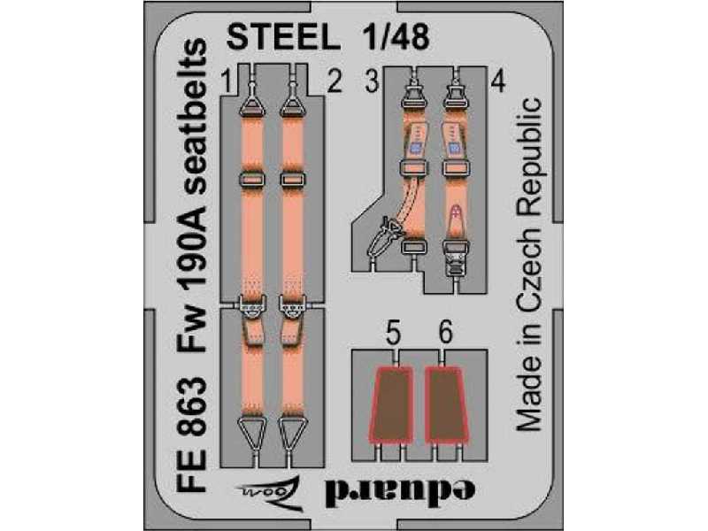 Fw 190A seatbelts STEEL 1/48 - Eduard - image 1