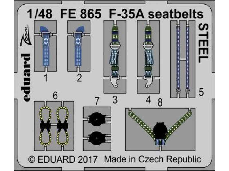 F-35A seatbelts STEEL 1/48 - Meng - image 1