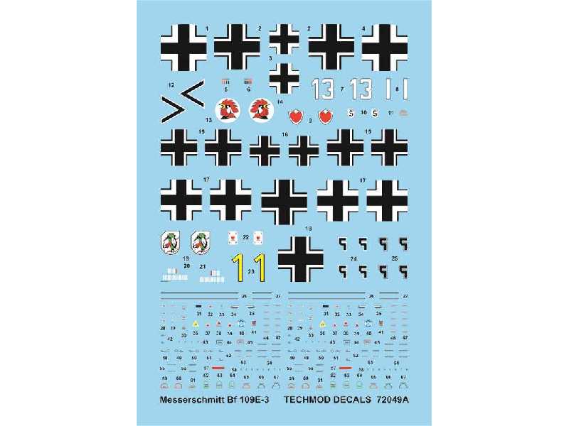 Decals - Messerschmitt Bf 109E-3 - image 1