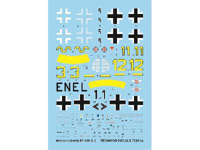 Decals - Messerschmitt Bf 109G-2 - 1942 - 1943 - image 1