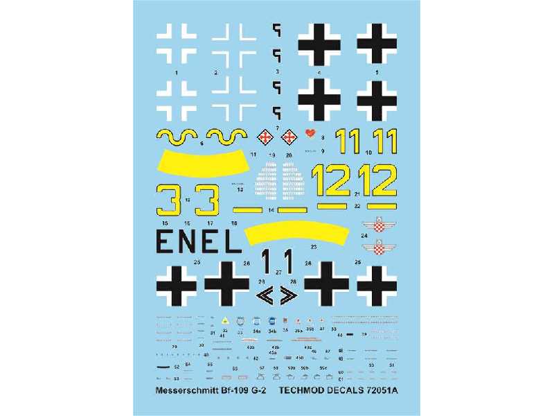 Decals - Messerschmitt Bf 109G-2 - 1942 - 1943 - image 1