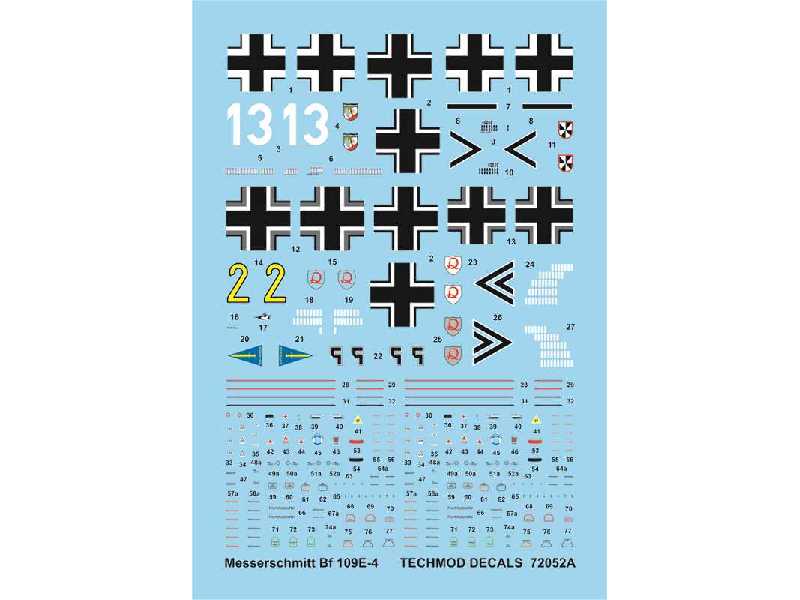 Decals - Messerschmitt Bf 109G-2 - 1940 - image 1