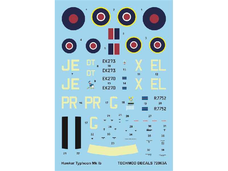 Decals - Hawker Typhoon Ib - set 2 - image 1