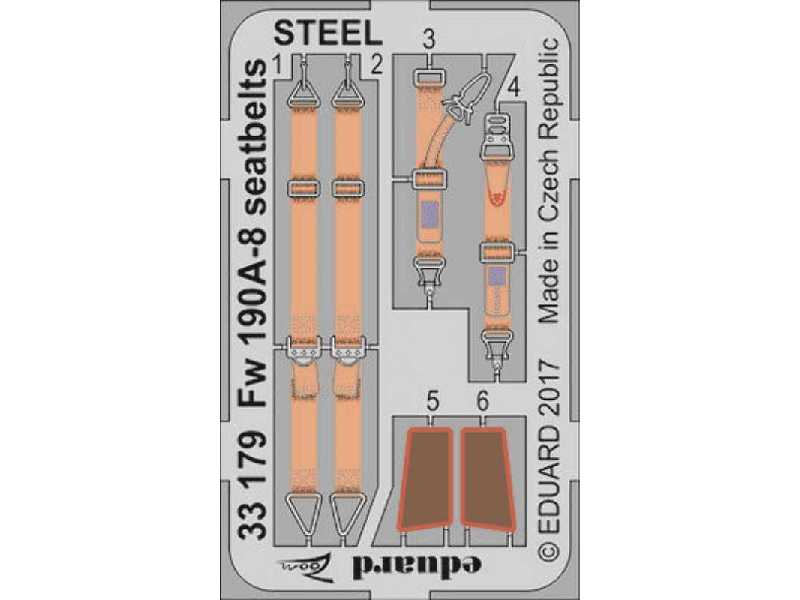 Fw 190A-8 seatbelts STEEL 1/32 - Revell - image 1