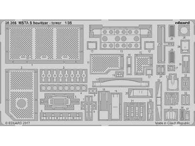 MSTA S howitzer - tower 1/35 - Zvezda - image 1