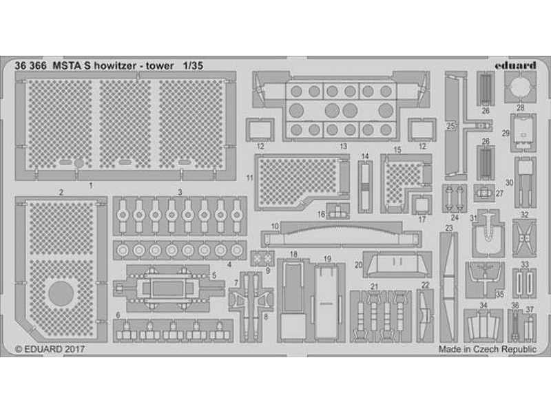 MSTA S howitzer - tower 1/35 - Zvezda - image 1