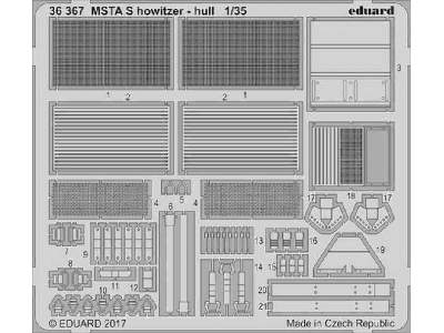 MSTA S howitzer - hull 1/35 - Zvezda - image 1